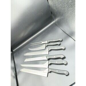 LOT OF 6 Ronco Showtime Six Star Knives #1, 3, 4, 6, 8, 12 Steel Knives